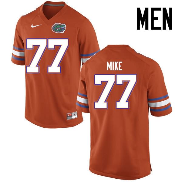 Men's NCAA Florida Gators Andrew Mike #77 Stitched Authentic Nike Orange College Football Jersey NUA6065YB